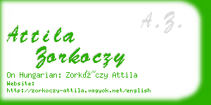 attila zorkoczy business card